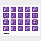 Vierkante sticker Alzheimer's Association Langste  (Vel)