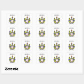 Vierkante sticker Doyle achternaam en schild (Vel)