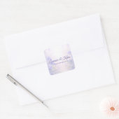 Vierkante sticker Elegant Botanisch Huwelijk (Envelop)