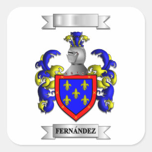 Vierkante sticker Fernandez Achternaam En Schild
