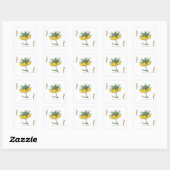 Vierkante sticker Fritillaria imperialis (Vel)