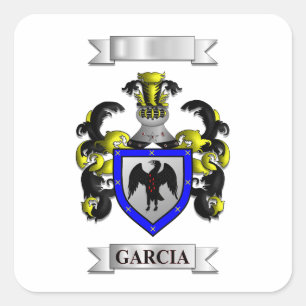 Vierkante sticker Garcia Achternaam En Schild