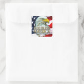 Vierkante Sticker/God zegene Amerika Sticker (Tas)