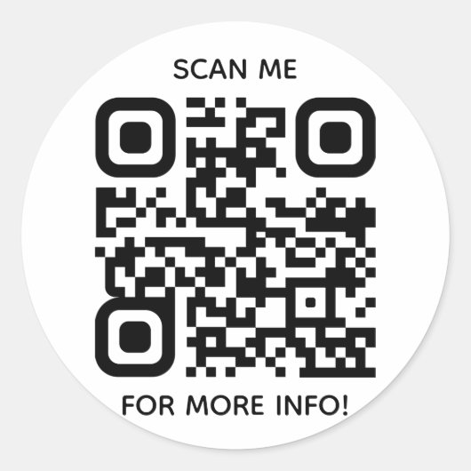 Vierkante sticker met aangepaste QR-code (Voorkant)