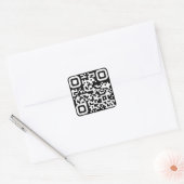 Vierkante sticker met aangepaste QR-code (Envelop)