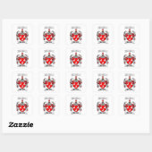 Vierkante Sticker Ryan Achternaam En Schild (Vel)