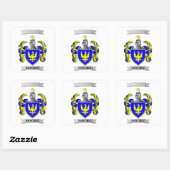 Vierkante sticker Sanchez Achternaam En Schild (Vel)
