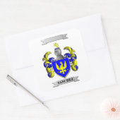 Vierkante sticker Sanchez Achternaam En Schild (Envelop)