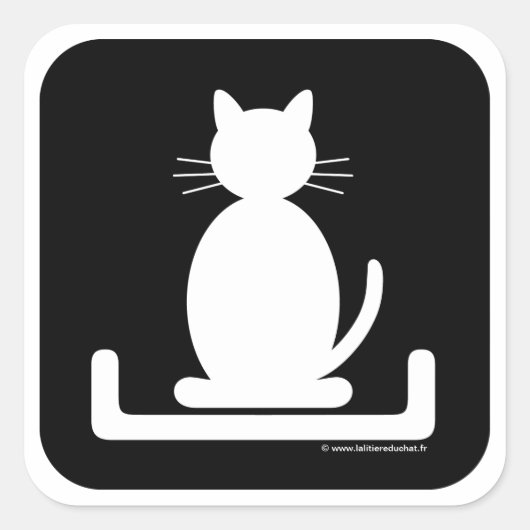 Vierkante sticker "The Litière du Chat" (Voorkant)