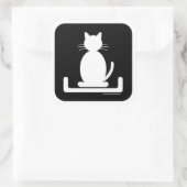 Vierkante sticker "The Litière du Chat" (Tas)