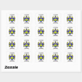 Vierkante sticker Williams Family achternaam en sc (Vel)