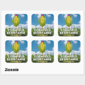 Vierkante Stickers (20/pg) - The Cornfield Resista (Vel)