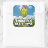 Vierkante Stickers (20/pg) - The Cornfield Resista (Tas)