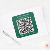 Vierkante Stickers, blad van zes 3 inch stickers (Envelop)