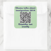 Vierkante Stickers, blad van zes 3 inch stickeStic Sticker (Tas)