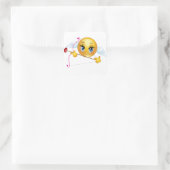 Vierkante Stickers/Cupid Emoticon Sticker (Tas)