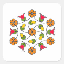 Vierkante Stickers-Flower Series#63 Sticker