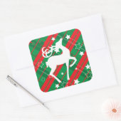 Vierkante stickers, glanzend, groot, 3 inch (vel 6 sticker (Envelop)