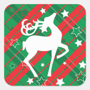 Vierkante stickers, glanzend, groot, 3 inch (vel 6 vierkante sticker