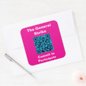 Vierkante stickers van 3 inch, zes per vel (Envelop)