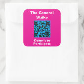 Vierkante stickers van 3 inch, zes per vel (Tas)