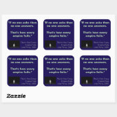Vierkante stickers, vel van zes 3 inch stickers (Vel)