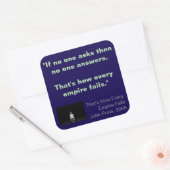 Vierkante stickers, vel van zes 3 inch stickers (Envelop)