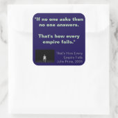 Vierkante stickers, vel van zes 3 inch stickers (Tas)