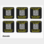 Vierkante stickers, vel van zes stickers van 3 inc (Vel)
