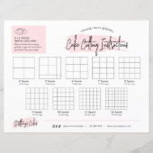 Vierkante taart snijden gidsen 2x2" partij porties (Voorkant)