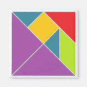 Vierkante tangram magneet (Voorkant)