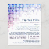 Vierkante Tegels, Floorer, Tegel Installer Adverte Flyer (Voorkant)