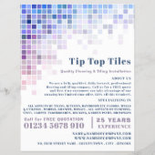 Vierkante Tegels, Floorer, Tegel Installer Adverte Flyer (Voorkant)