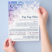 Vierkante Tegels, Floorer, Tegel Installer Adverte Flyer (Hand)