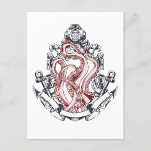 Vierkante tentakels uit Mirror Lovecraftian Horror Briefkaart