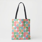 Vierkante threads tote bag (Voorkant)