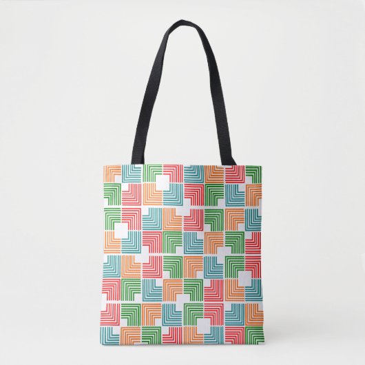 Vierkante threads tote bag (Voorkant)
