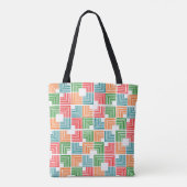 Vierkante threads tote bag (Achterkant)