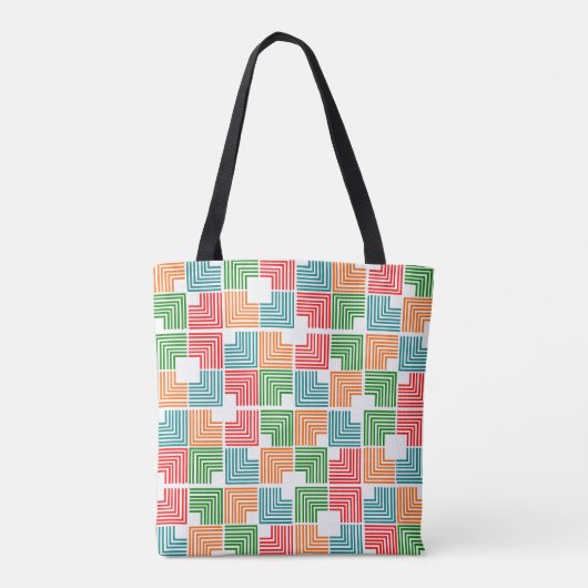 Vierkante threads tote bag (Achterkant)