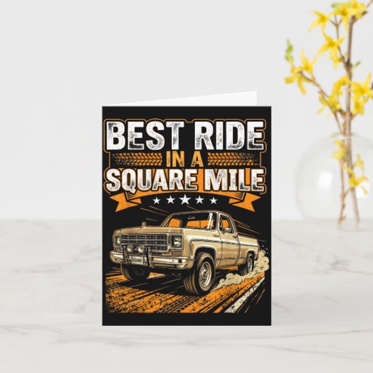 Vierkante Truck  Kaart (Gele Bloem)