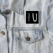 Vierkante U-bout knop Button 5,1 Cm (In situ)