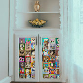 Vierkante uilen decoupage tissuepapier