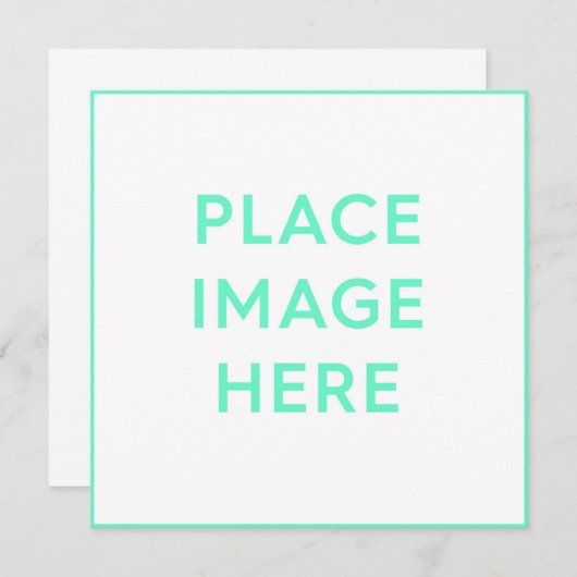 Vierkante uitnodiging (Voorkant / Achterkant)