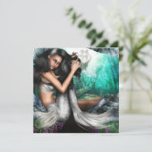 Vierkante uitnodiging - Gepersonaliseerd (Staand voorkant)