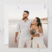 Vierkante uitnodiging voor usty Blue Engagement Pa (Achterkant)