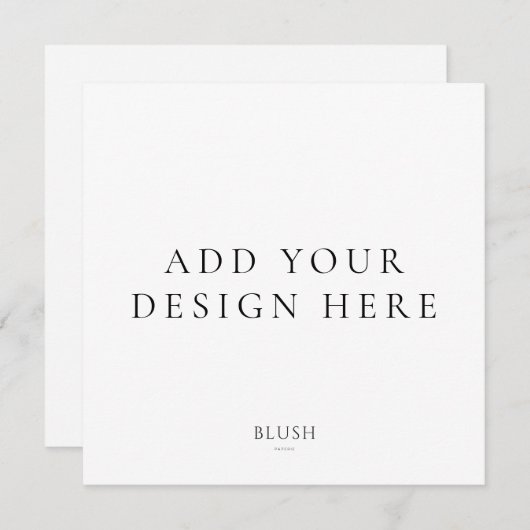 Vierkante uitnodigings Kaart afdrukken (Voorkant / Achterkant)