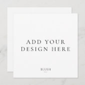 Vierkante uitnodigingskaart afdrukken kaart (Voorkant / Achterkant)