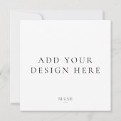 Vierkante uitnodigingskaart afdrukken kaart (Achterkant)