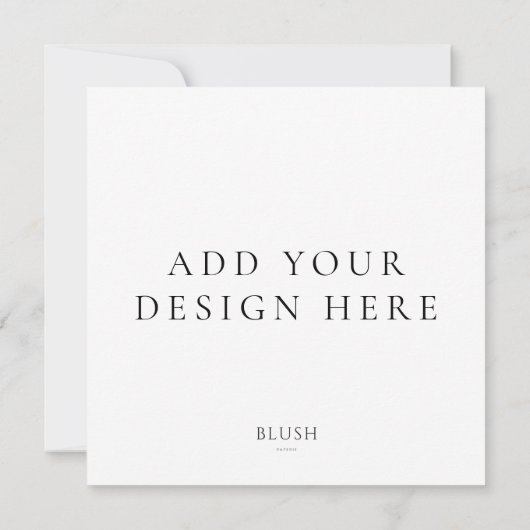 Vierkante uitnodigingskaart afdrukken kaart (Achterkant)