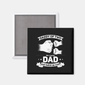 vierkante vaders dag vader van twee koele papa van magneet (Voorkant / Achterkant)